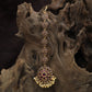 Long Floral Chain Tikka With Ornamental Border Pendant