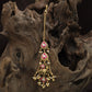 Decorative Elephant Design Tikka With Hanging Bead Fringe