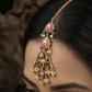Decorative Elephant Design Tikka With Hanging Bead Fringe