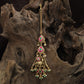 Decorative Elephant Design Tikka With Hanging Bead Fringe