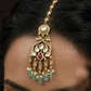 Antique Pear Border Tikka With Hanging Fringe Styling