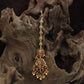 Designer Long Chain Kundan Tikka With Ornamental Pendant Detail