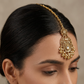 Premium Ornamental Antique Tikka With Decorative Fringe Styling