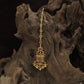Antique Leaf Link Tikka With Ornate Pendant Fringe Detailing