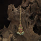 Antique Leaf Link Tikka With Ornate Pendant Fringe Detailing