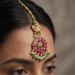 Jadau Peacock Pendant Tikka With Circular Border Detailing