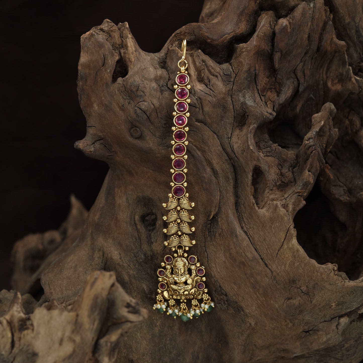 Lakshmi Pendant Antique Tikka With Border Styling