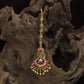 Classic Arch Border Antique Tikka With Hanging Bead Drops