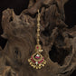 Classic Arch Border Antique Tikka With Hanging Bead Drops