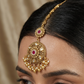 Classic Floral Pendant Antique Tikka With Hanging Pearl Drops