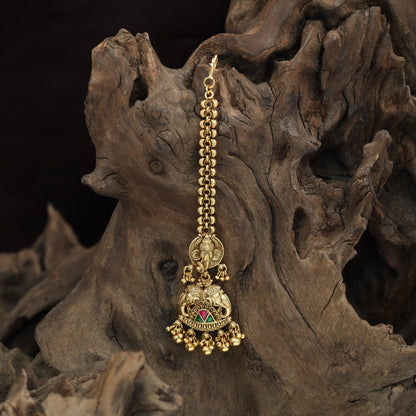 Grand Ganesha Lakshmi Antique Tikka Pattern
