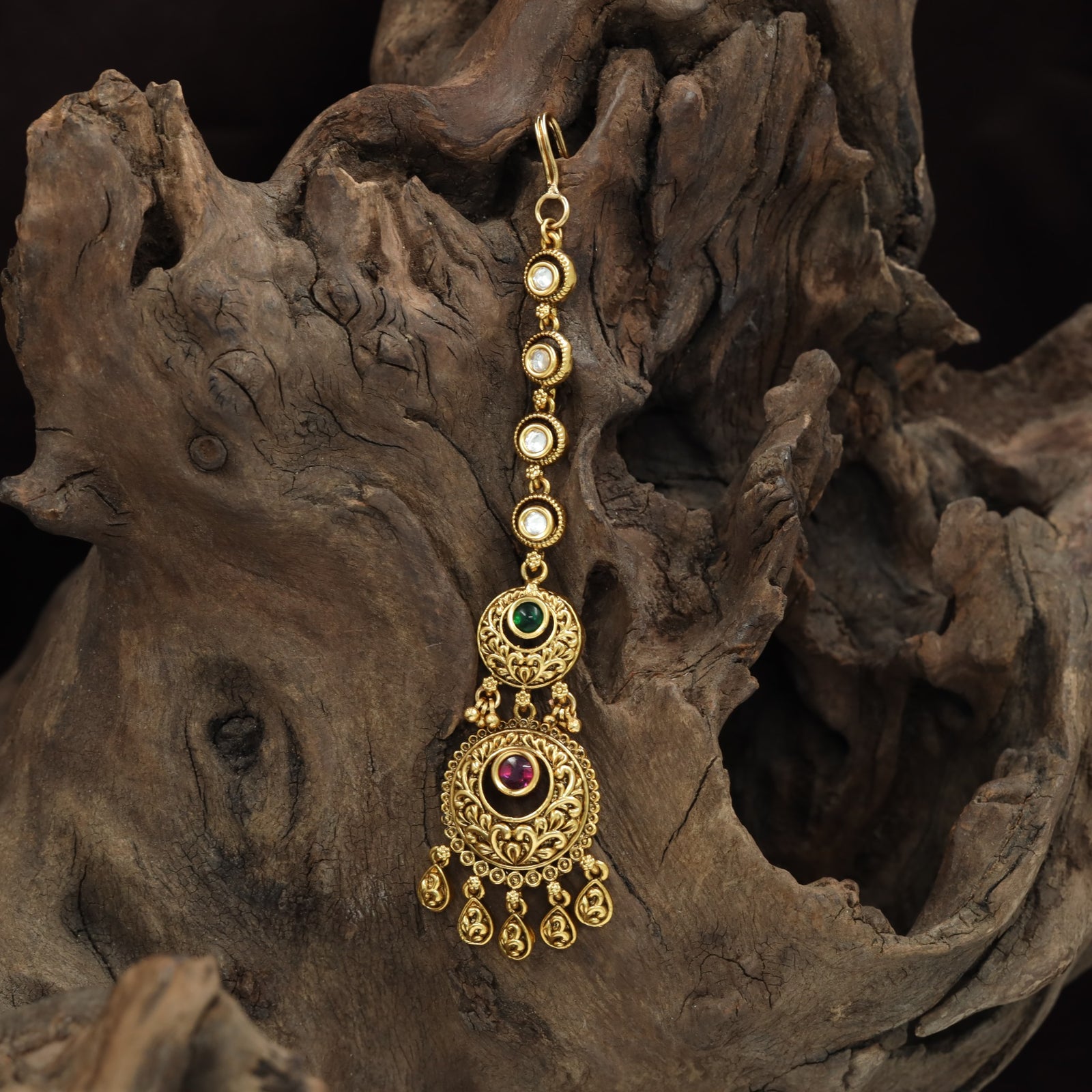 Traditional Pendant Fringe Antique Tikka Ornament