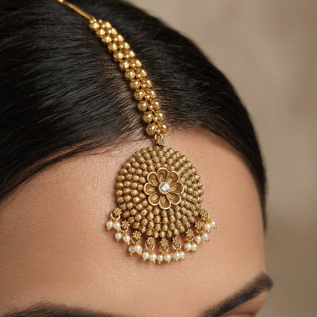 Royal Floral Disc Antique Tikka Design