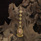 Luxury Circular Floral Antique Tikka With Cascading Drop Accents