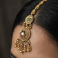 Vintage Circular Pendant Antique Tikka With Hanging Cluster Accents