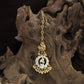 Luxury Peacock Centre Antique Tikka With Cascading Drop Elements