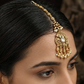 Handcrafted Decorative Pendant Antique Tikka With Pearl Cluster Fringe