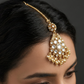 Royal Circular Cluster Kundan Tikka With Pyramid Pendant Design