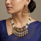 Antique Necklace Set With Decorative Floral Border Detailing