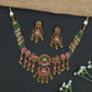 Kundan Pearl Necklace With Paisley Drop Pendant Detailing