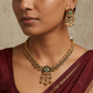 Antique Short Necklace With Decorative Paisley Link Design