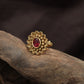 Luxury Multi Petal Rosette Antique Finger Ring With Raised Centre Detail