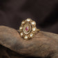 Classic Floral Arrangement Antique Finger Ring With Oval Petal Structure