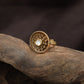 Handcrafted Floral Disc Antique Finger Ring With Ornamental Border Work