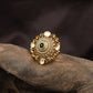 Heritage Circular Filigree Antique Finger Ring With Open Scrollwork Border