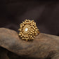 Heritage Beaded Rosette Antique Finger Ring With Oval Centre Detail