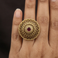 Heritage Concentric Rosette Antique Finger Ring With Raised Centre Detail