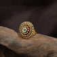 Luxury Oval Centre Antique Finger Ring With Sculpted Spiral Detailing