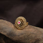 Luxury Oval Centre Antique Finger Ring With Sculpted Spiral Detailing