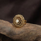 Luxury Oval Centre Antique Finger Ring With Sculpted Spiral Detailing