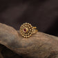 Festive Sunburst Pattern Antique Finger Ring With Decorative Centre