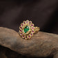 Grand Antique Finger Ring framed by Floral Panel Borders