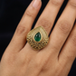 Bridal Antique Finger Ring with Structured Ornamental Composition