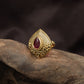 Bridal Antique Finger Ring with Structured Ornamental Composition