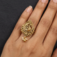 Heritage Antique Finger Ring with Peacock Frame
