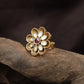 Designer Antique Finger Ring showcasing Central Flower Composition
