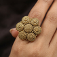 Traditional Multi Disc Antique Finger Ring With Floral Pattern