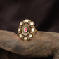 Classic Multi Oval Antique Finger Ring With Ornamental Work