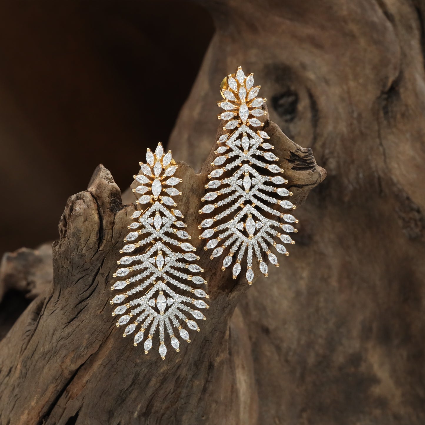 Grandiose Branch Hanging with Cascading Marquise Drop Arrangement