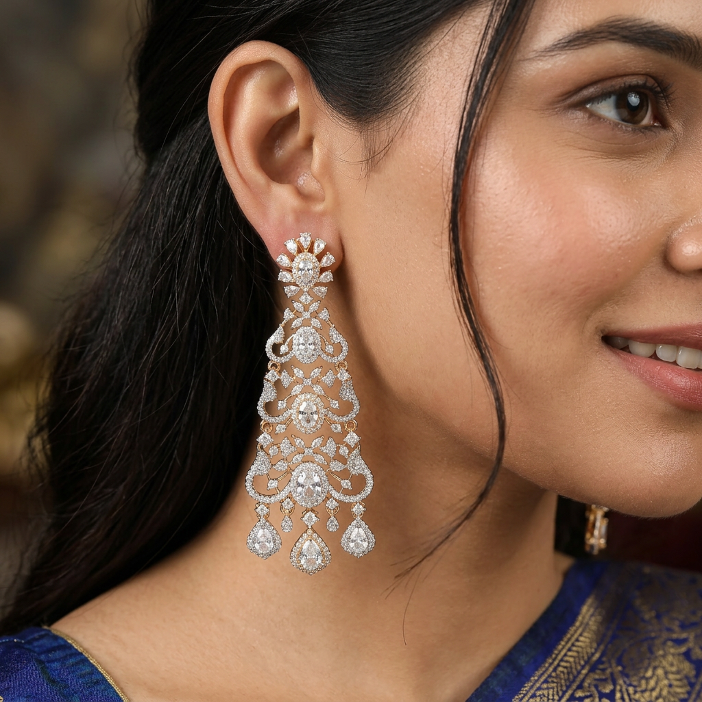 Premium Dangle Hanging with Cascading Drop Clusters and Openwork