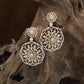 Ethereal Open Hanging with Structured Round Pattern Detailing