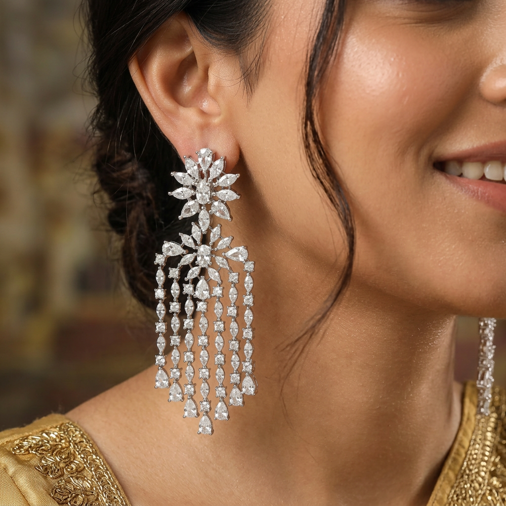Flourish Dangle Hanging with Decorative Floral Drop Rows