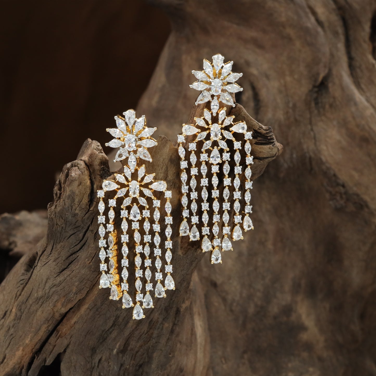 Flourish Dangle Hanging with Decorative Floral Drop Rows