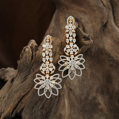 Dewmerique Long Hanging with Layered Openwork Petal Layout