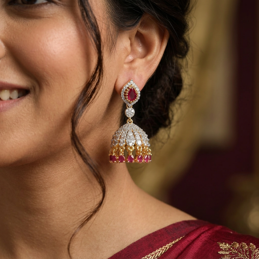 Grand Crystal GJ Jumka with Layered Dome Border Layout