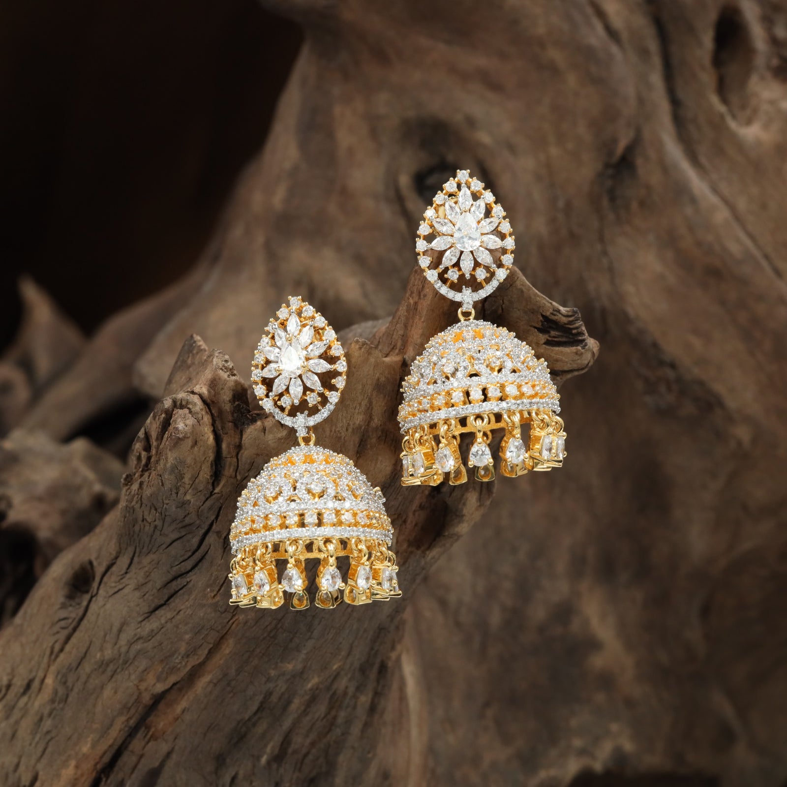 Sunburst Crown GJ Jumka with Sculpted Dome Fringe Detailing